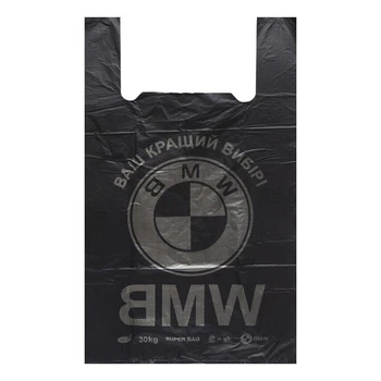 Пакет майка поліетиленовий "BMW" 34х60 см 100 штук (№-24)