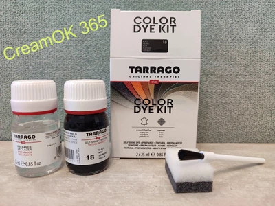Чорна фарба для шкіри Tarrago Color Dye + 25 мл очисник №18-Black