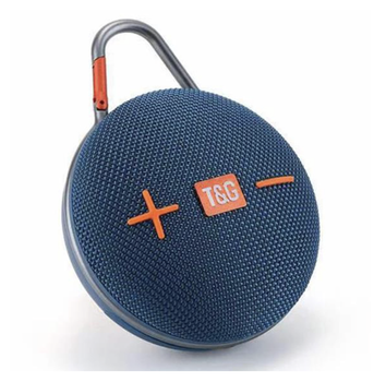 Аккумуляторная портативная Bluetooth колонка T&G c карабином и фонариком (Радио/USB/TF) Синяя