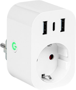 Inteligentne gniazdko Blow Wi-Fi Tuya 2xUSB-A+USB-C White (5900804148234)