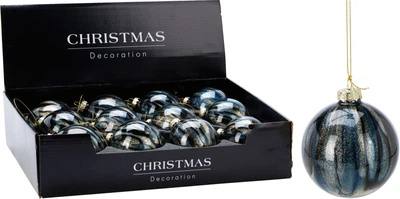 Набір ялинкових куль Christmas Decoration 8 см Різнокольоровий 12 шт (ABT634300)
