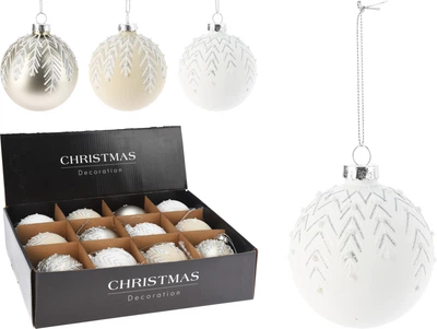 Набір ялинкових куль Christmas Decoration 8 см Різнокольоровий 12 шт (ABT400060)