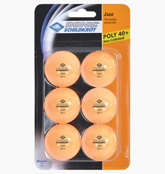 Мяч для настольного тенниса Donic Jade Ball 40+ (6 шт) Orange 618378 MISC