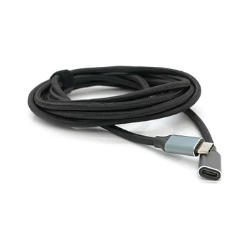 Дата кабель USB-C M/F 3.0m USB 3.2 Gen2 100W 10Gbps 4K60Hz black Voltronic (YT-TC-TC-EXB-3m)