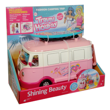 Kamper Swede Shining Beauty Trawel Holiday Beach Party z mini laleczką i akcesoriami G8124 (5902496209248)