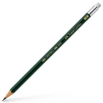 Чернографитный карандаш Faber-Castell 9000, HВ, с резинкой, (119200)
