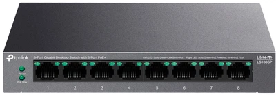 Коммутатор TP-LINK LS108GP 8*1Гбит/с PoE / до 250м / метал