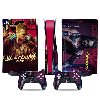 Комплект виниловых наклеек "Cyberpunk 2077" для Playstation 5 disk edition
