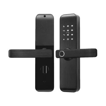 Замок біометричний Trinix TRL-7703WF Black L/R з Wi-Fi і зчитувачем відбитків пальців