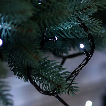 Светодиодная гирлянда от сети, 26м, 400LED, на черном проводе, Холодный белый