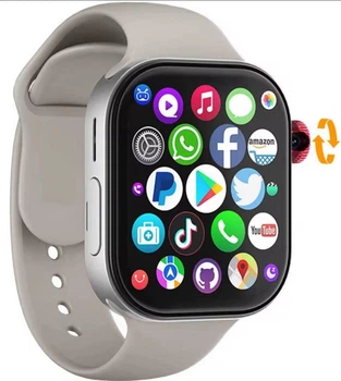 Смарт Годинник Телефон 4G LTE SIM карта GPS Wi‑Fi Bluetooth 4+32GB Месенджери Android 10 AMOLED дисплей Фронтальна Висувна Камера Мікрофон 1380mAh ChatGPT YouTube Facebook Instagram Silver