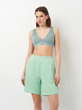 Спортивный топ для фитнеса женский H&M 0-2426 XS Бирюзовый (KAY2000001589267)