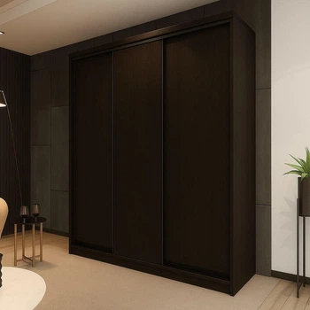 Шафа купе Mebel Star трьохдверна з темним профілем 250*240*60 Венге магія