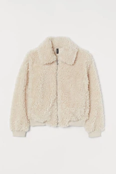 Кожушок жіночий H&M 201423-4 L(175/104) молочний (2000004684563)