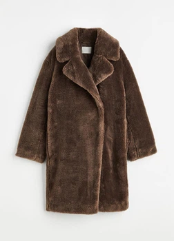 Еко шуба жіноча H&M 202302-2 XS(160/80) коричневий (2000004780500)