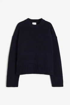 Жіночий джемпер H&M 207795-2 M(170/96) темно-синій (2077950004)