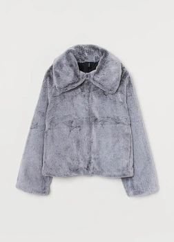Кожушок жіночий H&M 4-201477-M XS(160/80) сірий (2000004659387)