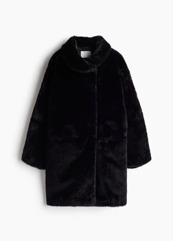 Еко шуба жіноча H&M 210543-2 M(170/96) чорний (2105430004)