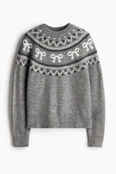 Жіночий джемпер H&M 210384-2 XS(160/80) сірий (2103840002)