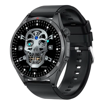 Умные смарт-часы LEMFO GTS4-Y11 силиконовый ремешок Black Black (18606)