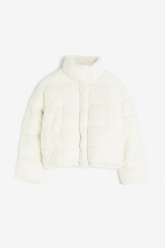 Кожушок жіночий H&M 205939-4 S(165/68) білий (2059390003)