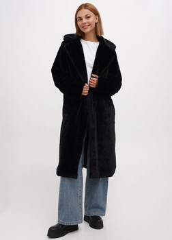 Еко шуба жіноча Boohoo 706958-4 36 чорний (2000004863661)