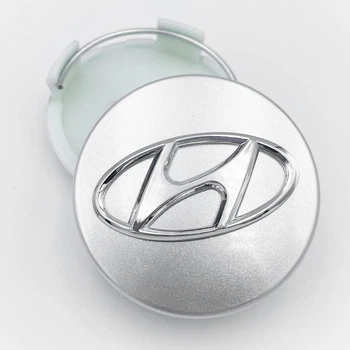 Колпачки (заглушки) в литые диски HYUNDAI (Хундай) 61 мм серый-металлик Countryman