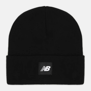 Шапка New Balance Cuffed Beanie Flying NB Logo LAH13034DAE One Size Чорна (195907971925)