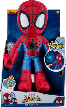 Плюшевый паучок Jazwares Marvel из серии Web Flash- 23 см, со световым сигналом, Спайди и его удивительные друзья