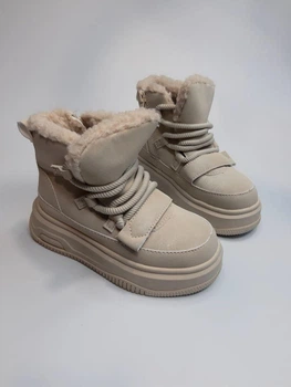 Зимние ботинки для девочки Clibee 597-4 beige беж р.30-19,8 см
