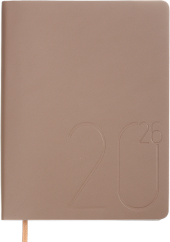 Ежедневник датированный 2026 (A5, гибкая обложка, какао) Buromax Dark Morandi BM.21157-40