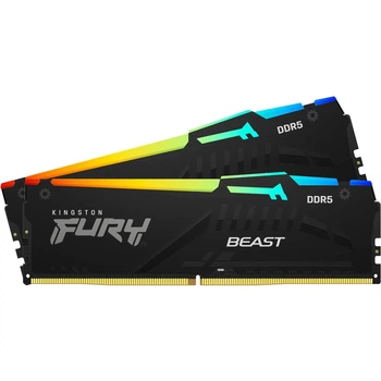 Модуль памяти Kingston Fury DDR5 64GB (2x32GB) 5200MHz Beast RGB Black (KF552C40BB2AK2-64)