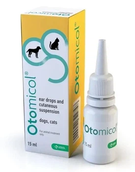 Отомикол Otomicol ушные капли для собак и кошек, 15 мл