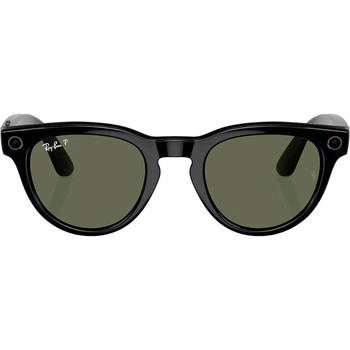 Смарт-очки Ray-Ban Meta Headliner Gen 2 Low Bridge Fit Standard Shiny Black Frame/G-15 Green Lenses (RW4013F 601/71 51-23) [148954]