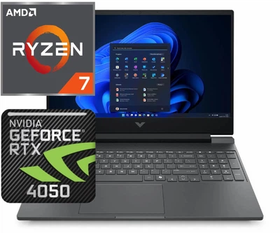 Ноутбук (2025) геймерский HP Victus 15 Ryzen 7-7445HS/ 16GB / 512GB/ Win11x Licensed/ RTX4050 / 15.6" 144Hz
