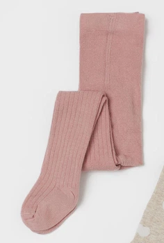 Колготки H&M 939708П пудровий смужка вязка 62-68см