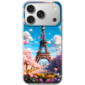 Силиконовый Чехол с Картинкой для IPhone 17 Pro Принт (Париж, Эйфелева Башня) (67086-ysm035)