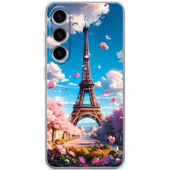 Силиконовый Чехол с Картинкой для Samsung Galaxy S25 FE (S731) Принт (Париж, Эйфелева Башня) (66918-ysm035)