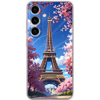 Силиконовый Чехол с Картинкой для Samsung Galaxy M56 (M566) Принт (Париж, Эйфелева Башня) (66907-ysm036)
