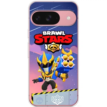 Силиконовый Чехол с Картинкой для Google Pixel 10 Pro Принт (Бравл Старс Брок, Brawl Stars Brock) (68476-ysm022)