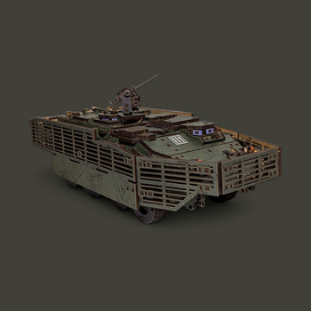 3D Пазл Конструктор З Дерева Механічний TimberBricks БТР М1126 Stryker 433 деталей + додаткові захисні екрани