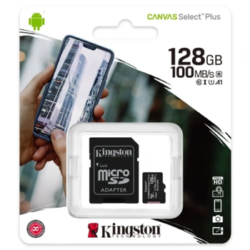 Карта памяти memory card 128 ГБ Kingston Canvas Select Plus