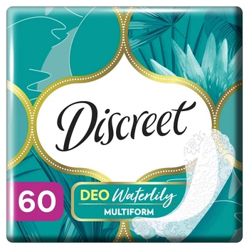 Ежедневные гигиенические прокладки Discreet Deo Water Lily Multiform Triple 60 шт