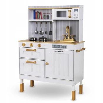 Деревянная кухня для детей Mamabrum 99x30x70 см белая