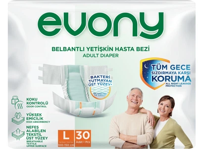 Підгузки для дорослих Evony 3 Large 30 шт (5069040) (8690536849208)