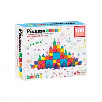 Конструктор Picasso магнитный Tiles Mini Diamond Series Set 100 деталей (817338022327) (319722)