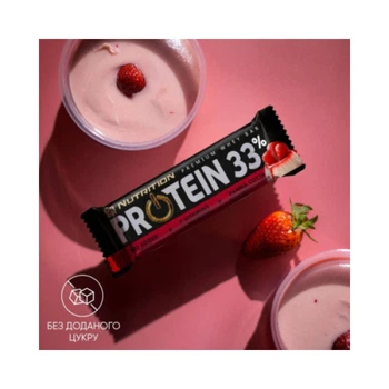 Батончик протеиновый Go On Nutrition Protein Bar 33% 50 грамм Клубничная Панна Котта Без сахара (Panna Cotta Strawberry) - 1шт(383833446)
