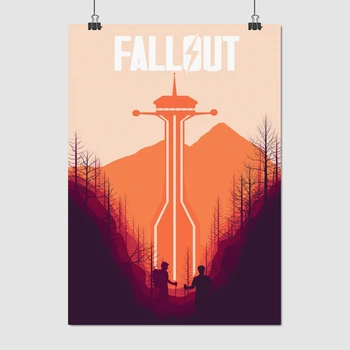 Постер Фаллаут, минималистичный, Fallout, A3 42×30 см (id2180)