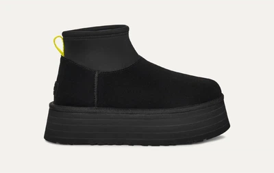 Уги женские UGG CLASSIC MINI DIPPER 1168170/black 38 (usa 7, 24,0 см) черные