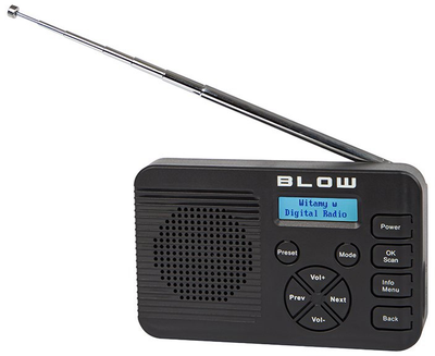 Радіо переносне кухонне Blow FM/DAB+ BLOW RK4 BT Black (5900804145318)